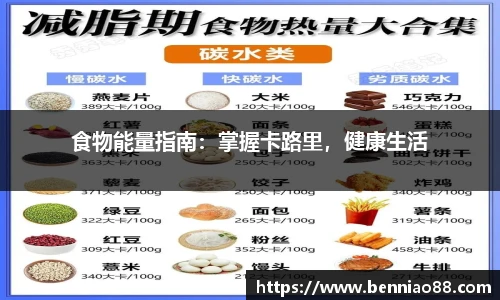 食物能量指南：掌握卡路里，健康生活
